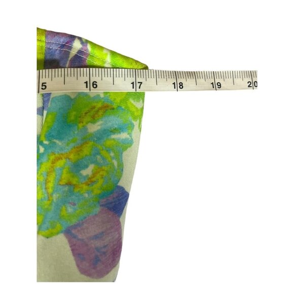 Gianni Bini Neon Floral A Line Scuba Short Dress - Picture 5 of 6